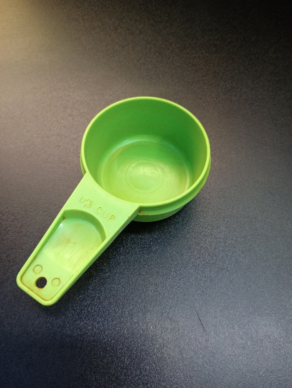 Tupperware Measuring Cup 1/3 cup 765 Vintage Green